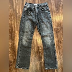 Zara Black High Rise Straight Leg Jeans Size 2